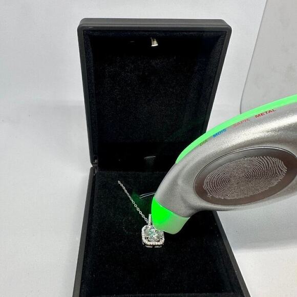 GRA Moissanite Diamond Necklace 2 Ct Pendant Chain Fine Jewelry Halo S925 - Picture 3 of 12